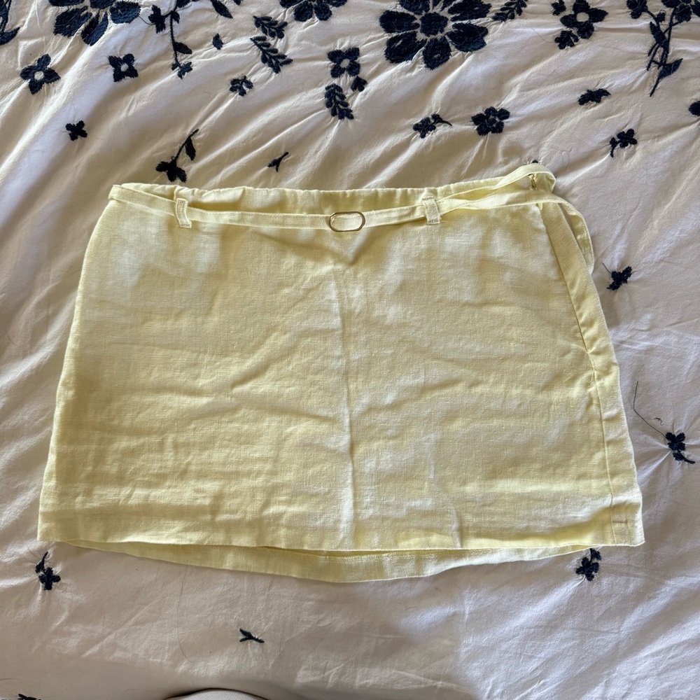 Abercrombie and fitch yellow linen skort - Picture 5 of 16